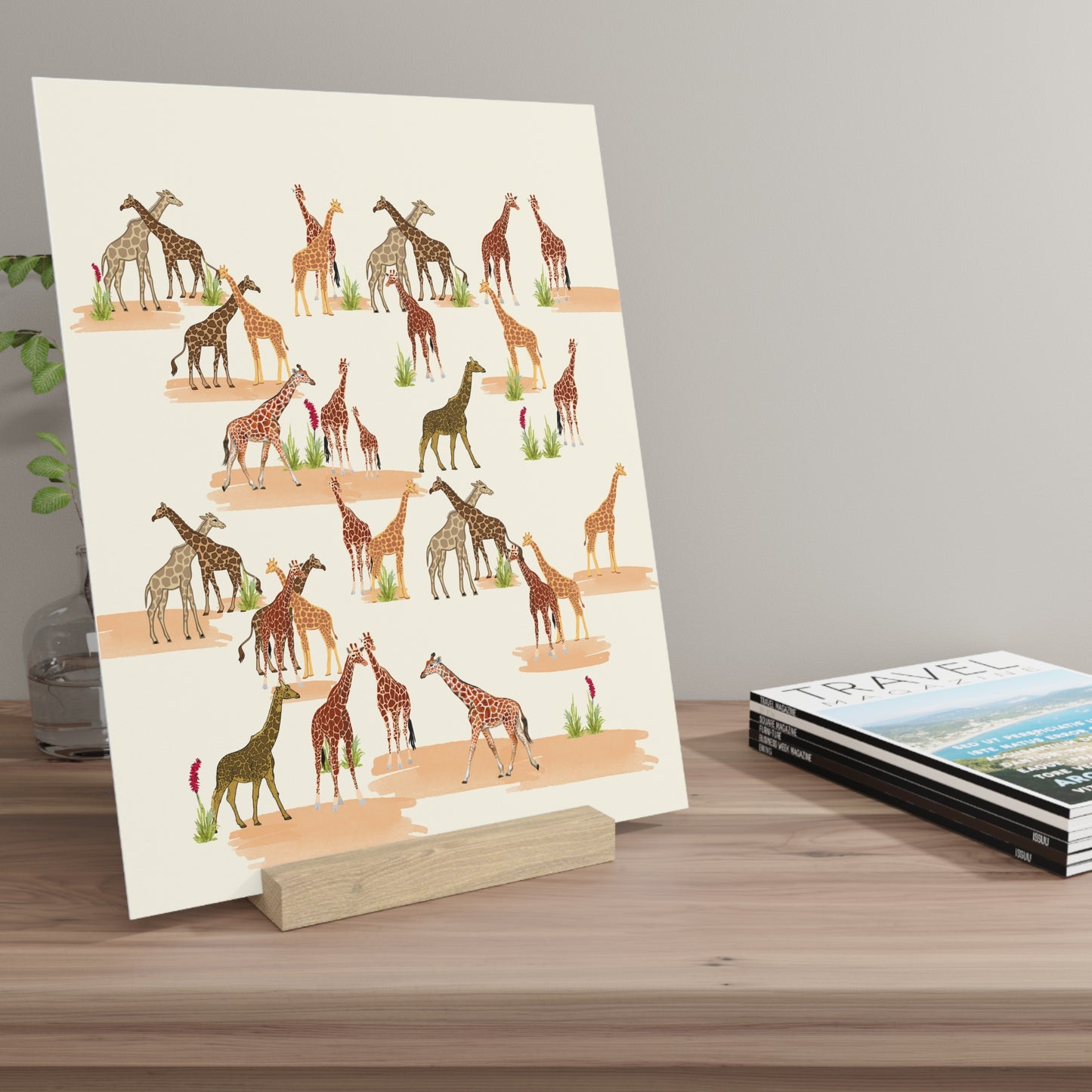 Giraffe Safari - Gallery Board with Stand