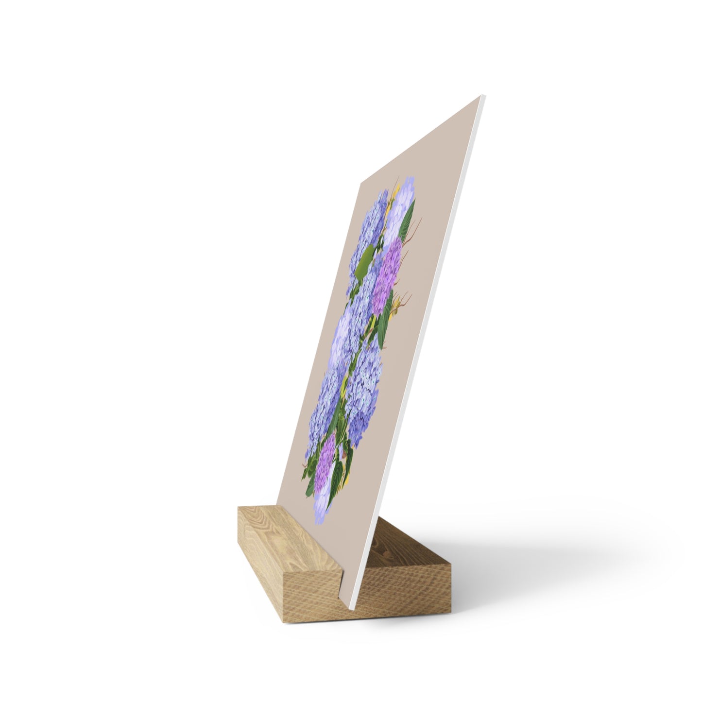 Beautiful Hydrangea Floral Art - Gallery Board with Stand