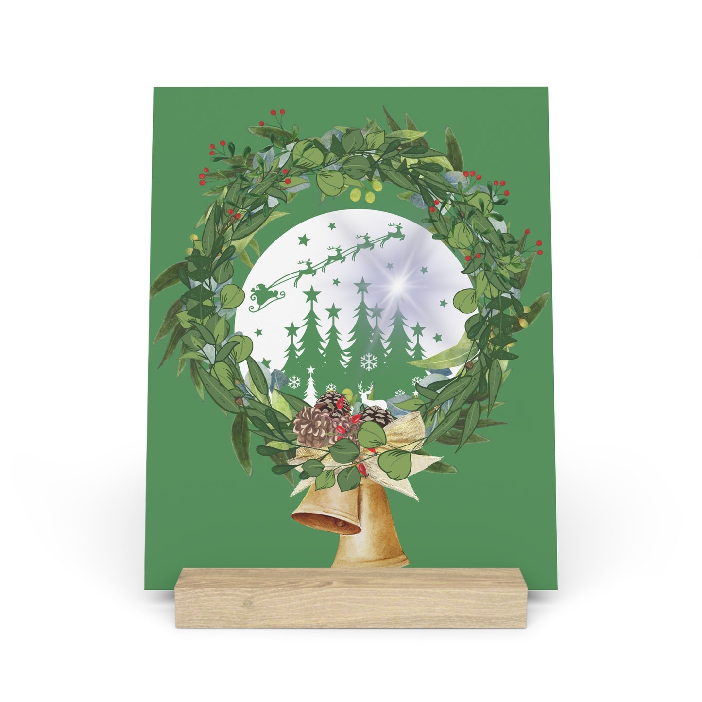 Magic of Christmas Wreath - Gallery Board with Stand