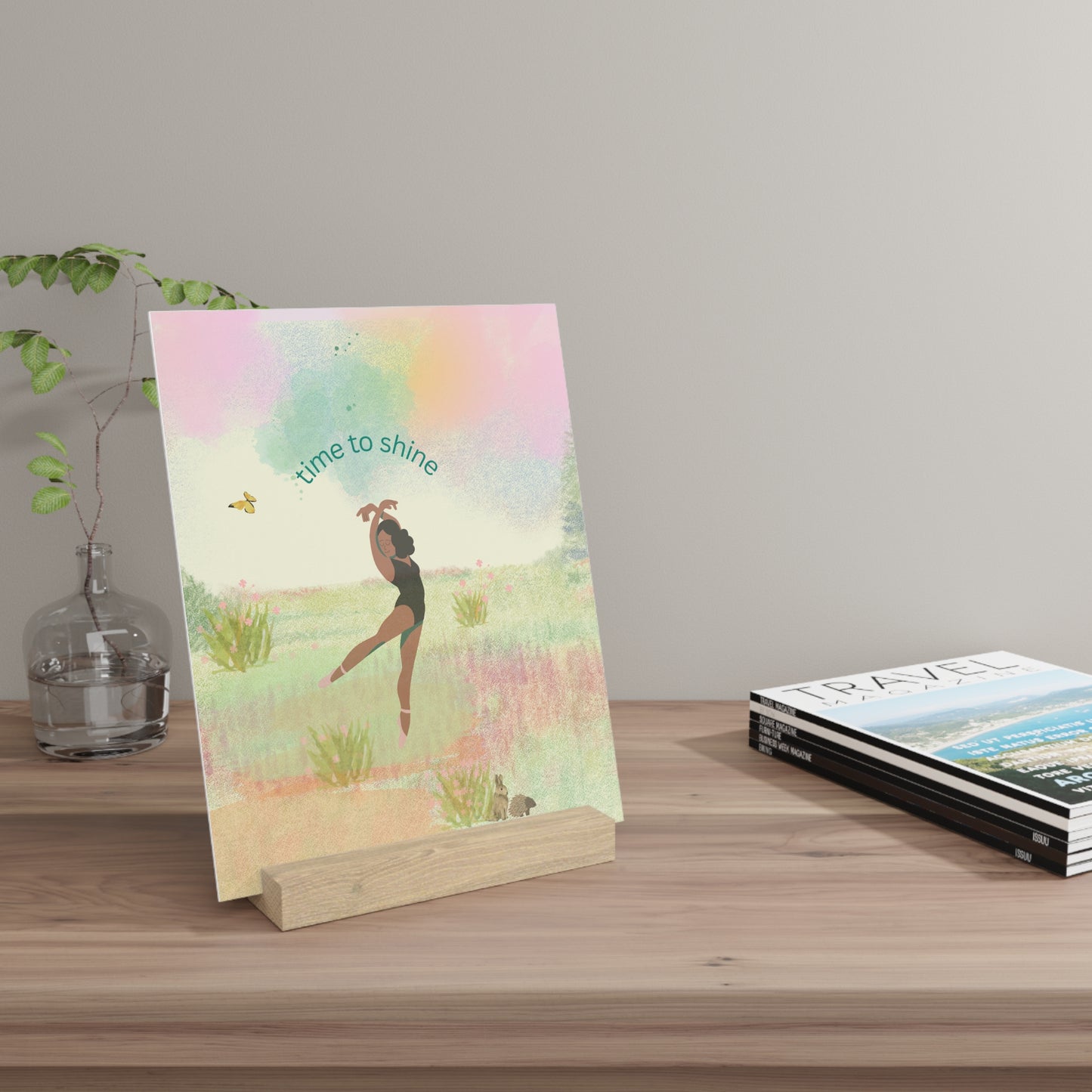 Ballerina Art  - Gallery Board with Stand