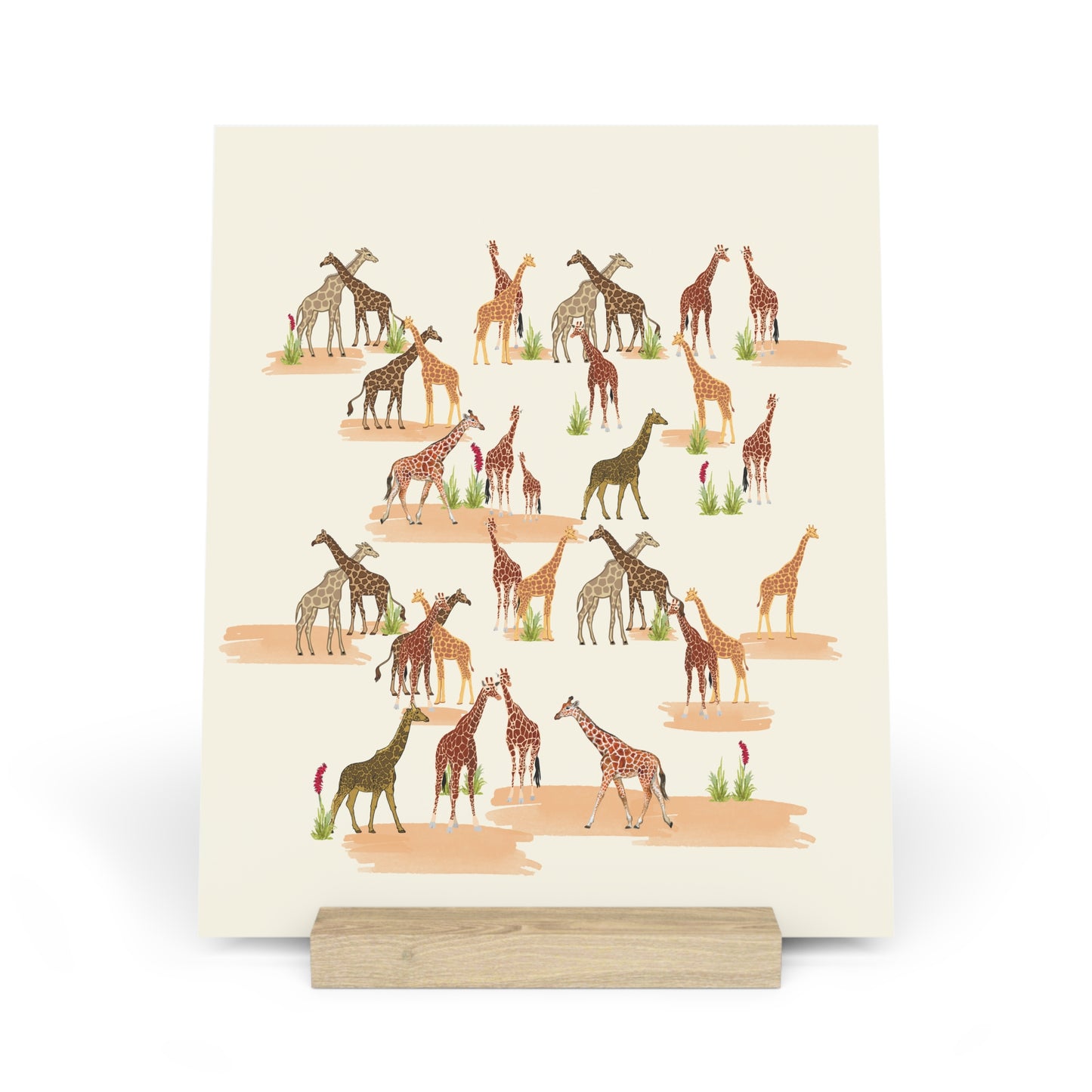 Giraffe Safari - Gallery Board with Stand