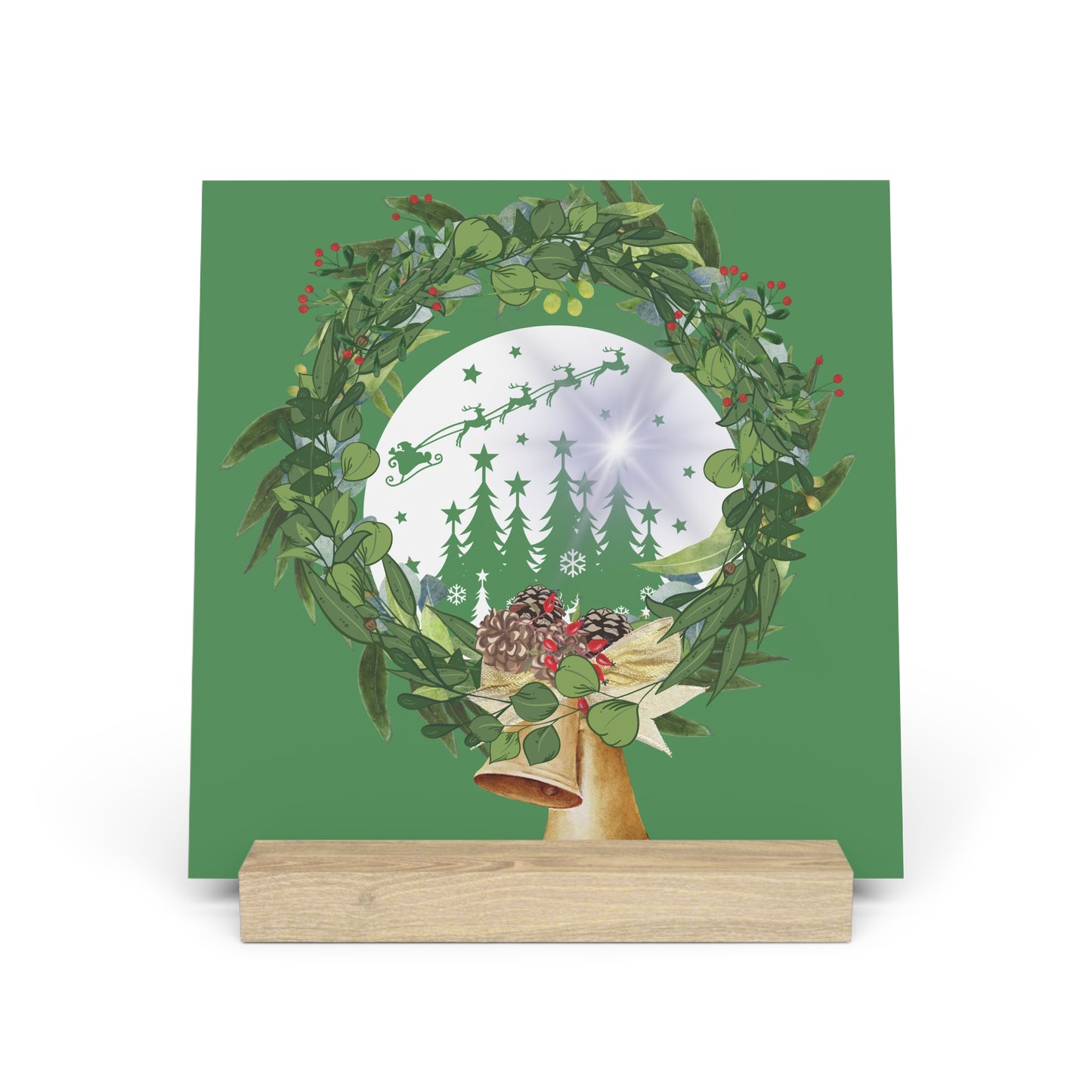 Magic of Christmas Wreath - Gallery Board with Stand