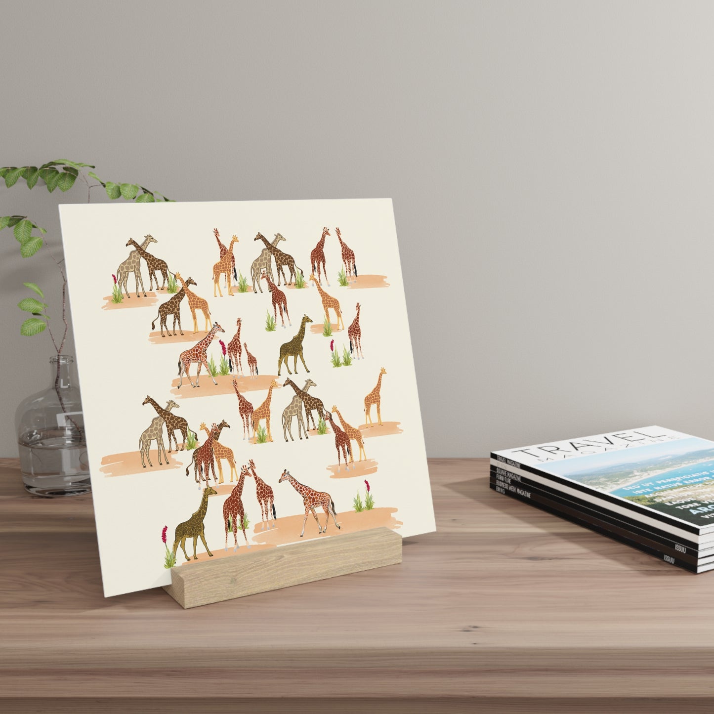 Giraffe Safari - Gallery Board with Stand