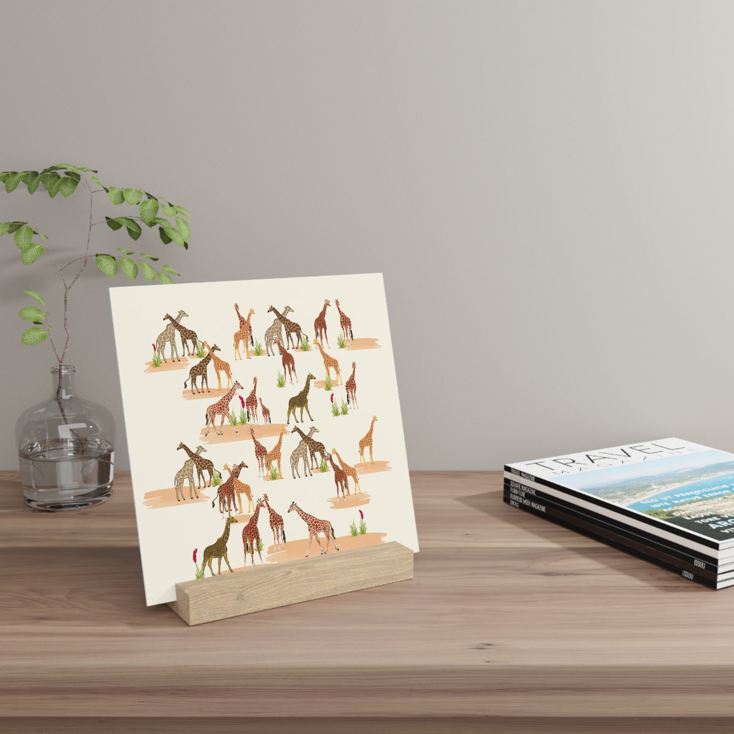 Giraffe Safari - Gallery Board with Stand