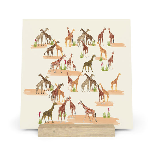 Giraffe Safari - Gallery Board with Stand