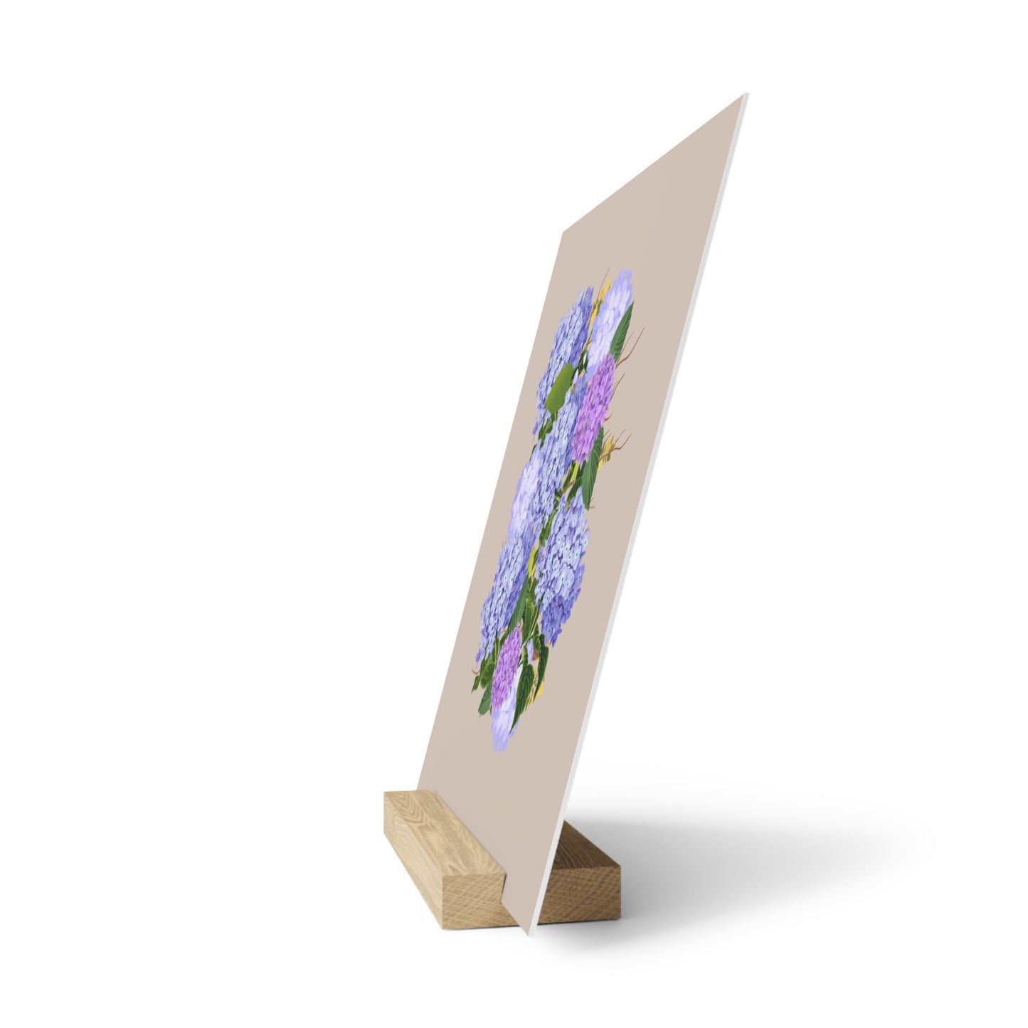 Beautiful Hydrangea Floral Art - Gallery Board with Stand