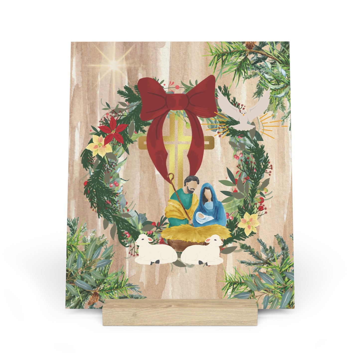 Natural Christmas Decor, Artwork featuring the Nativity