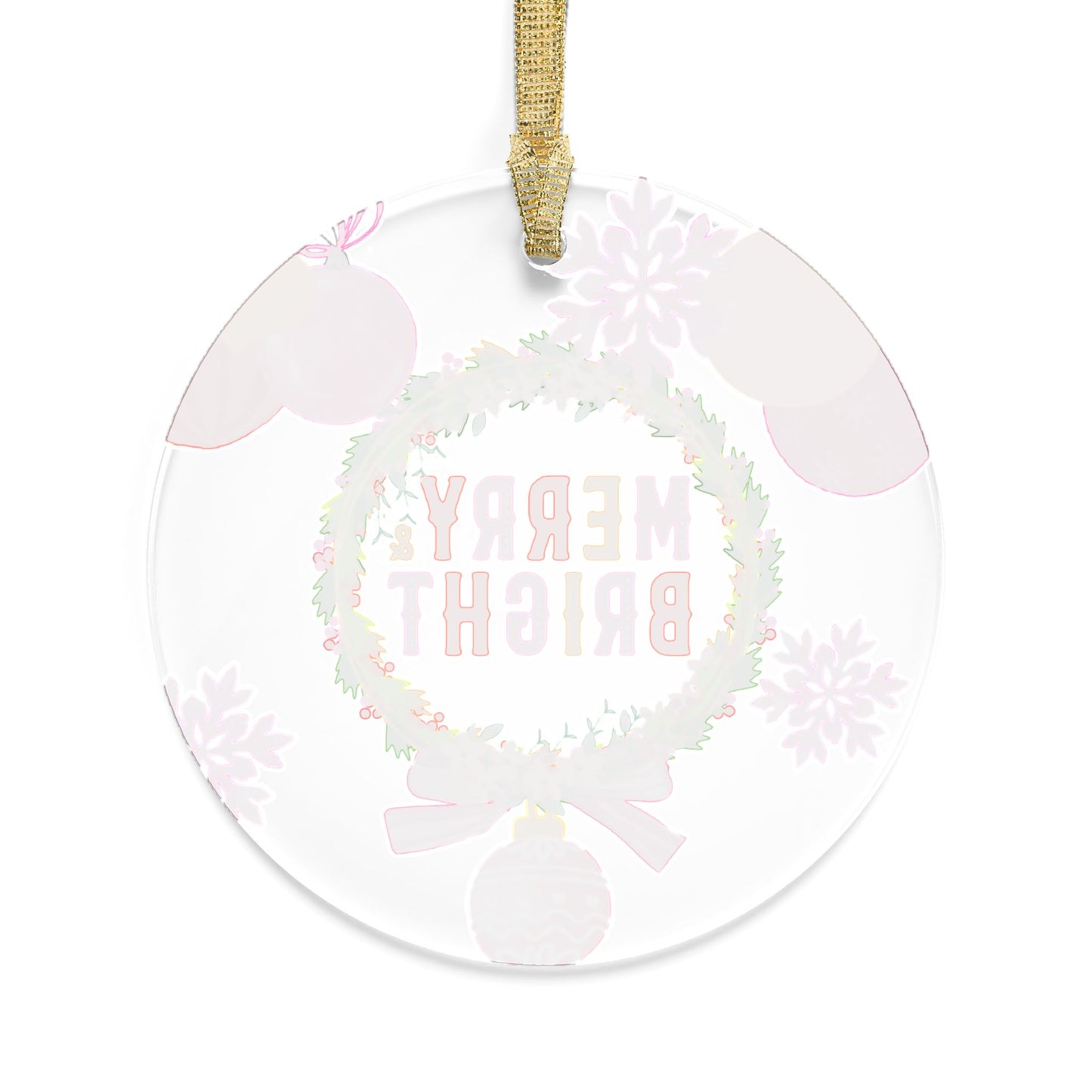 Pink Christmas - Acrylic Ornament