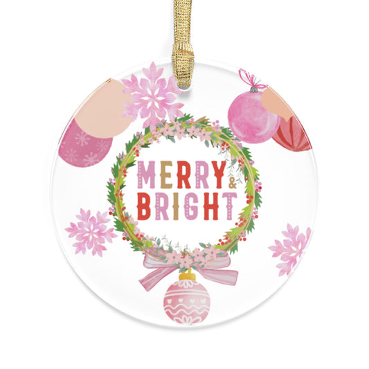 Pink Christmas - Acrylic Ornament