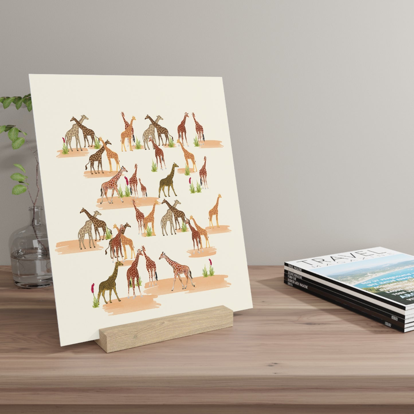 Giraffe Safari - Gallery Board with Stand