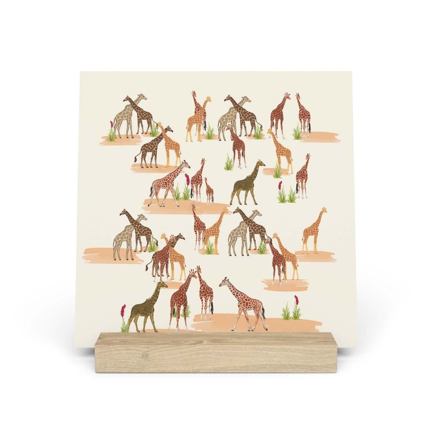 Giraffe Safari - Gallery Board with Stand