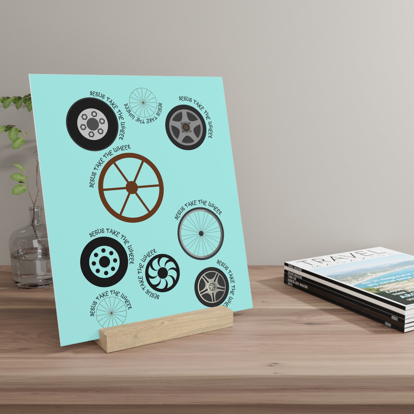 Jesus Take the Wheel in Teal - artwork