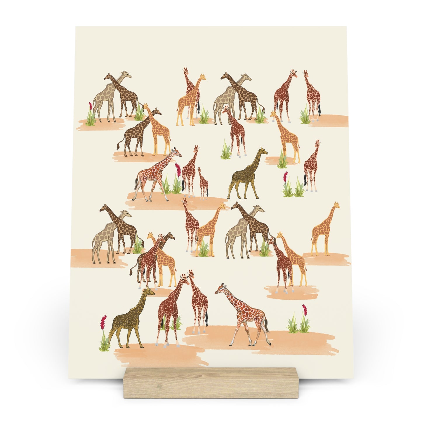 Giraffe Safari - Gallery Board with Stand